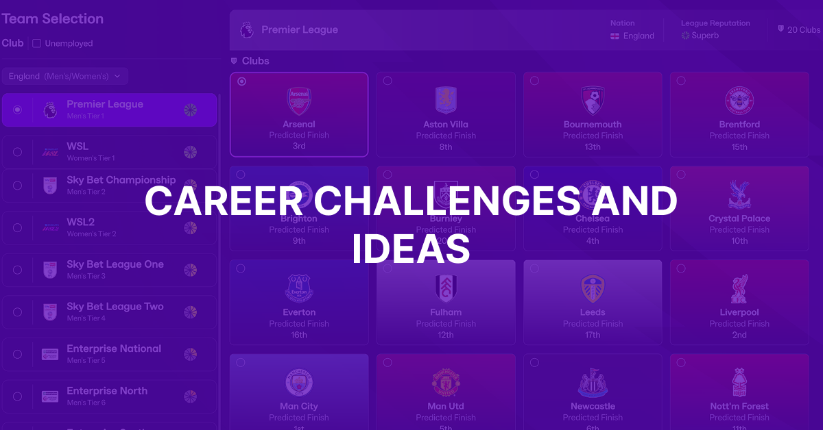 Football Manager M26 Career Challenges: 6 Club Ideas to Manage Image
